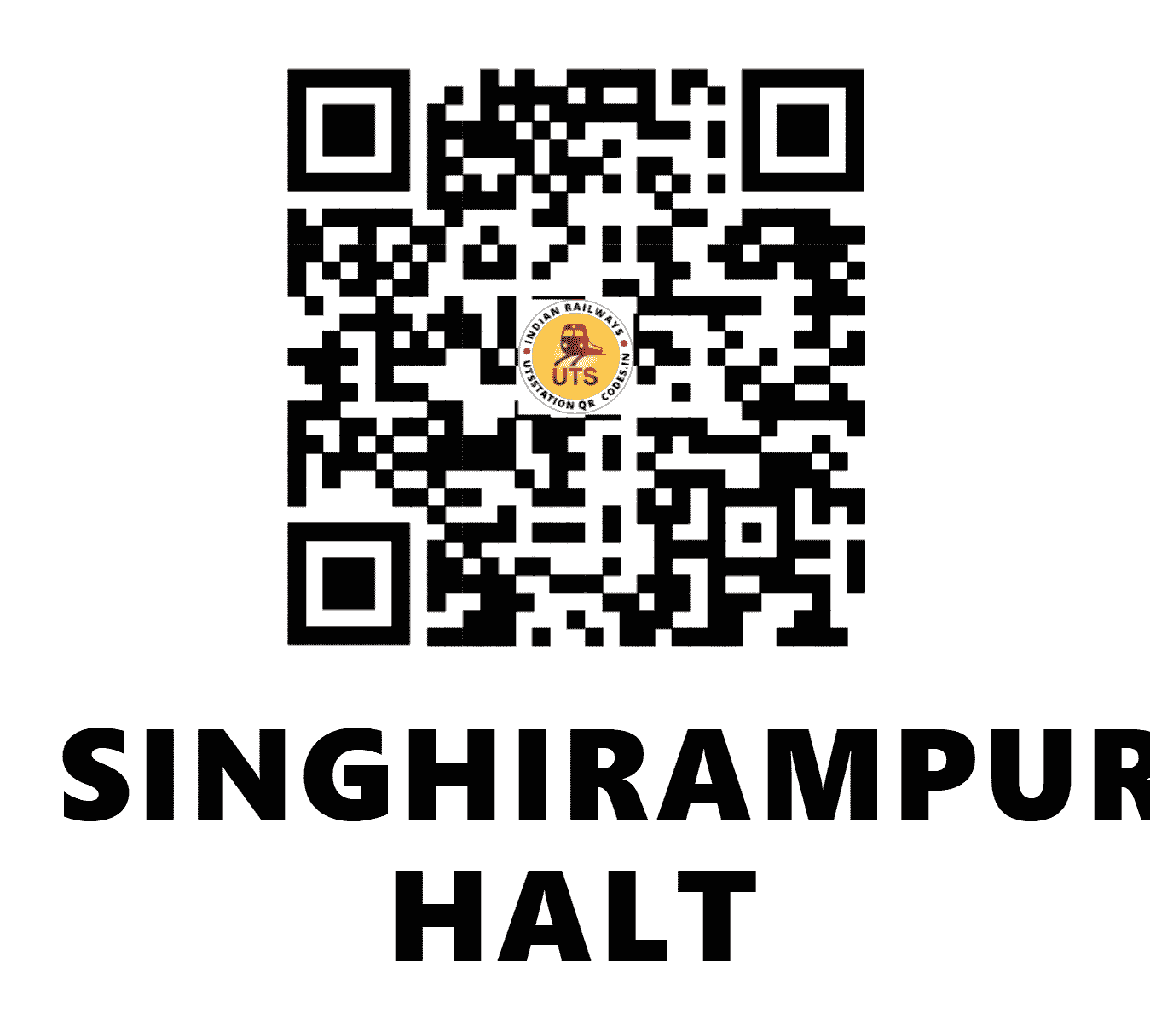 UTS QR Code for SINGHIRAMPUR HALT - SGRP - NE (UTTAR PRADESH)